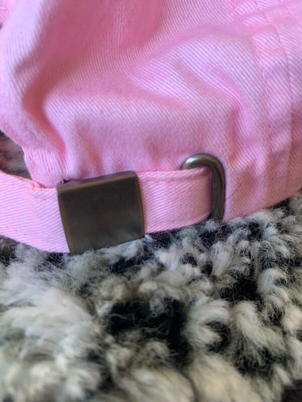 pink hat adjustable buckle strap